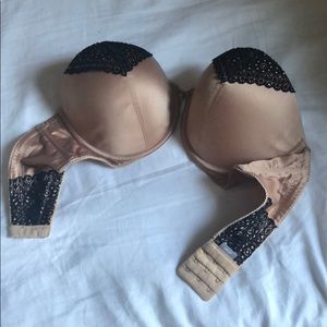 Strapless bra aerie nude lace